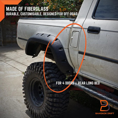 Fender Flares for Toyota Hilux Ute 88-96 (LN85, LN106, LN111) 4DR Long Bed