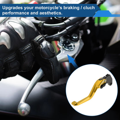 Short Brake Clutch Levers for Suzuki GSX-8S (2023–2025) - Solid Gold Tone, 1 Pair