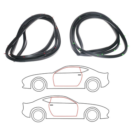 Set of 2 Front Door Weatherstrips for Suzuki Vitara (1996–1998)