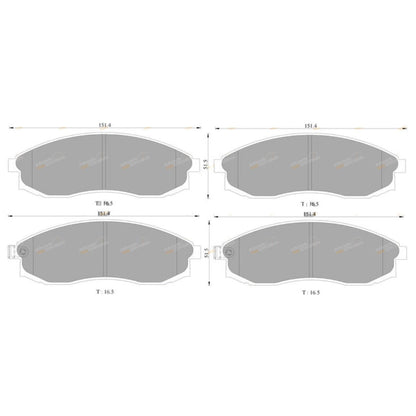 Set of 4 Front Disc Brake Pads for Nissan Maxima (1995–1999)