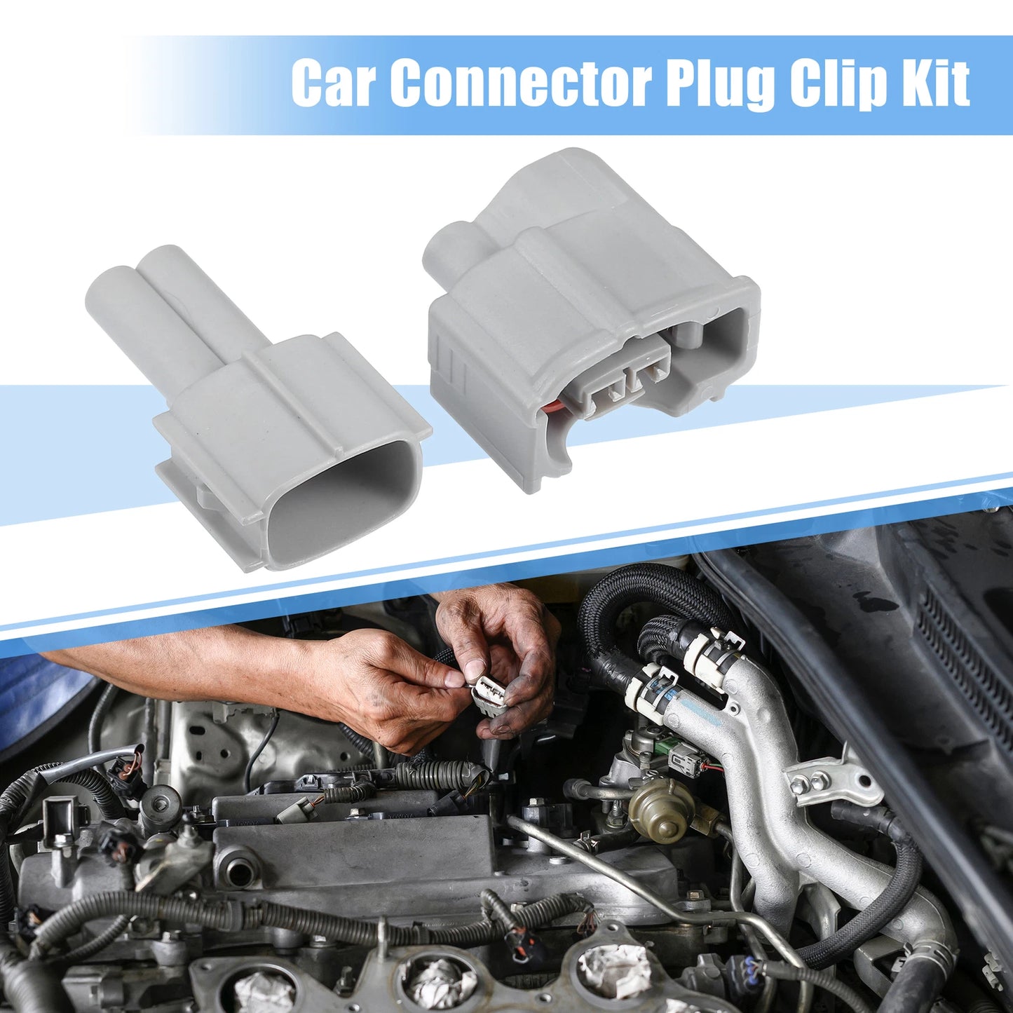 Set of 4 Fuel Injector Connectors for Toyota (No. 9098011875)