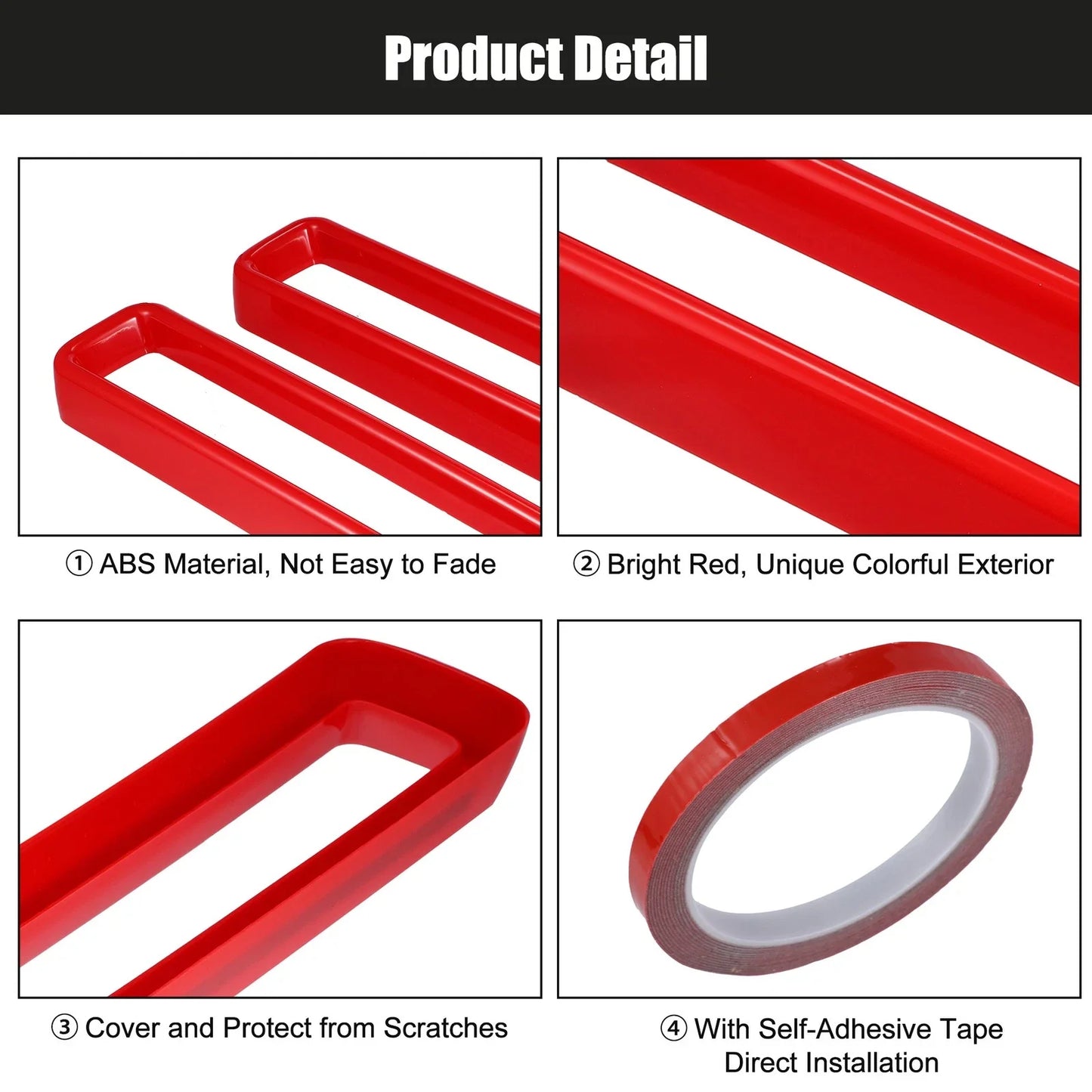 Front Grill Mesh Grille Inserts for Dodge Challenger 2015-2022 Red Trim