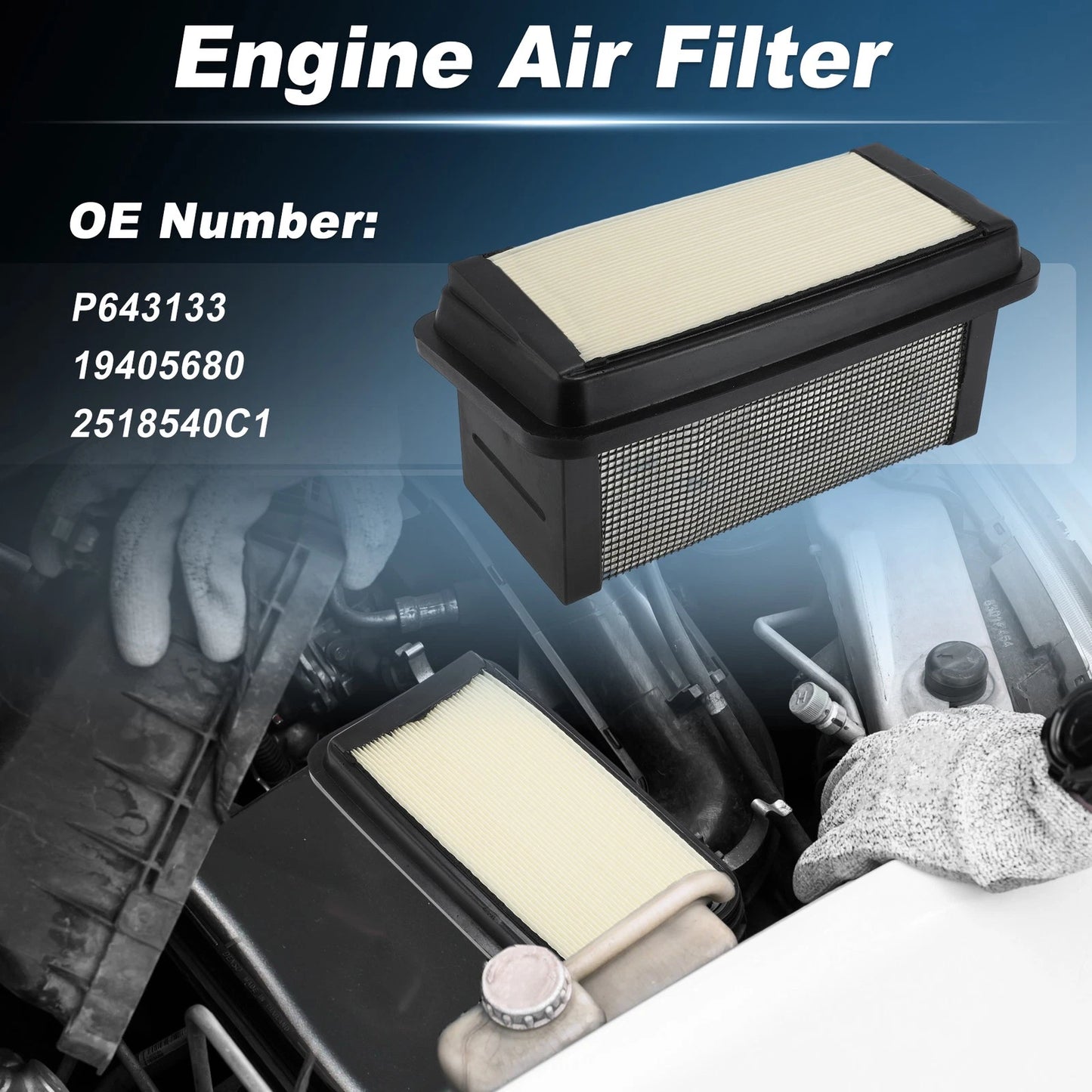 Engine Air Filter for Chevy Silverado 4500 5500 6500 CV 6.6L Diesel (2019–2025)
