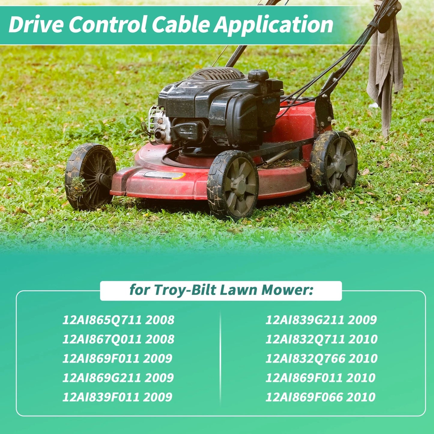 Drive Control Cable for Troy-Bilt Lawn Mower (No. 946-04440, 746-04440, 12AI832Q724)