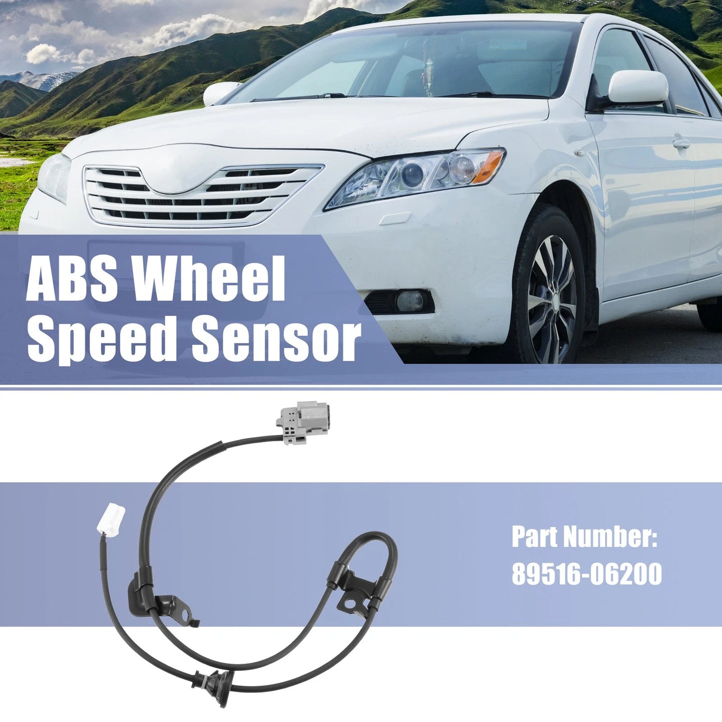 ABS Wheel Speed Sensor Rear Left 89516-06200 for Toyota Camry (2012–2017)