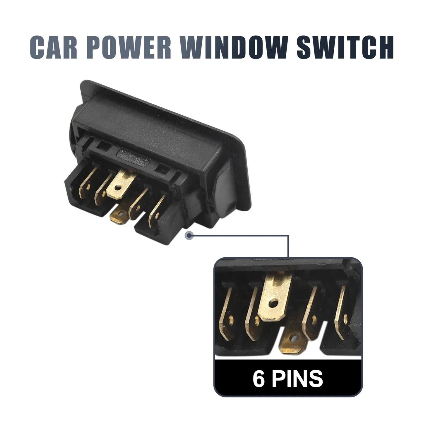 6-Pin Black Power Window Button Switch for BMW