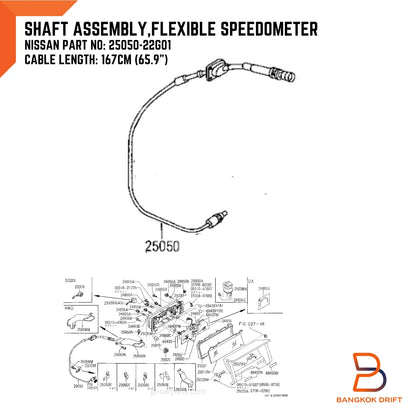 Speedometer Cable for Nissan Navara D21 88-96