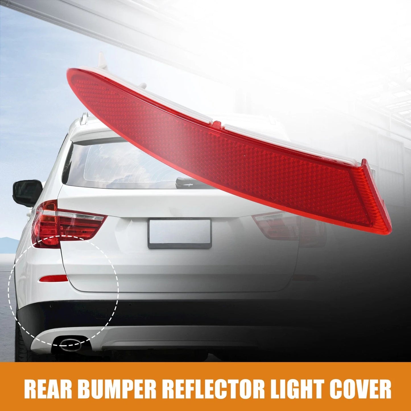 Rear Left Bumper Reflector Light Cover for BMW X3 (2011 - 2014)