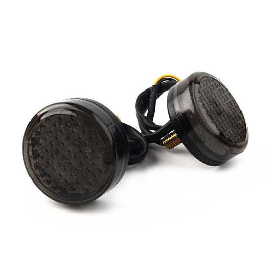 LED Round Smoke Turn Signal Indicator Light for Car 12V
