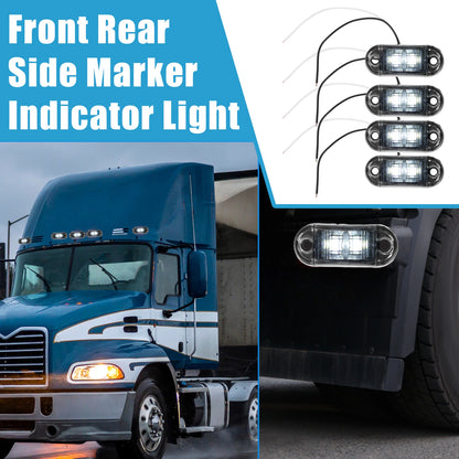 Set of 8 LED Front Rear Side Marker Lights for Truck Camper Lorry RV