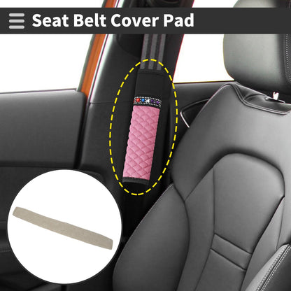 Beige Seat Belt Cover Pad for Universal Vehicles (19.69 Inch)
