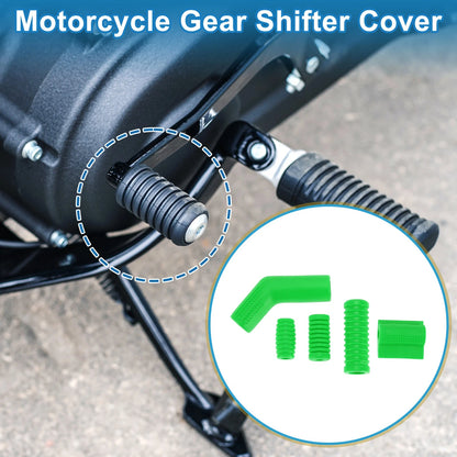 Set of 1 Universal Shift Pedal Shells Anti-Slip Rubber Pads Green