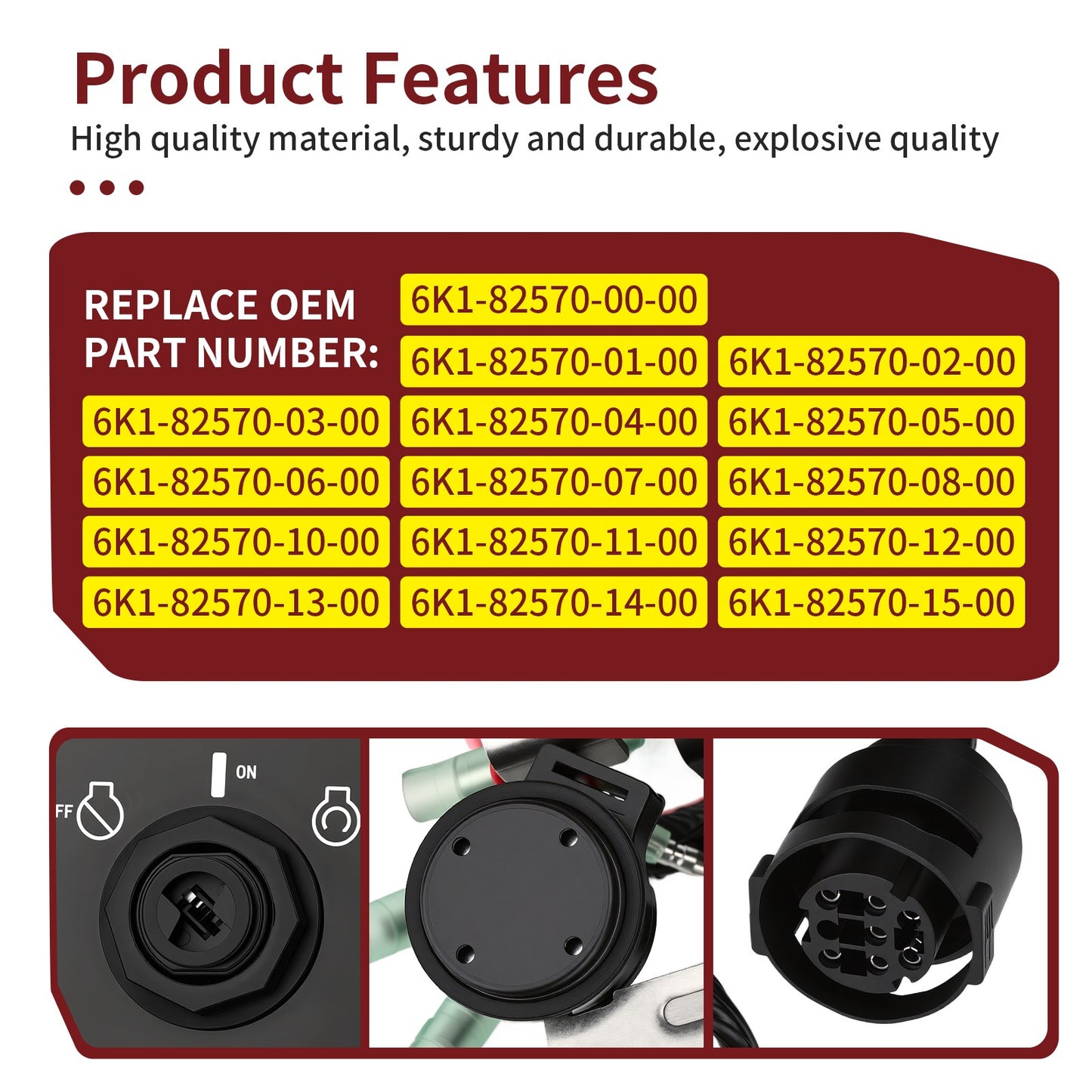 Top Twin Dual Key Switch Assembly for Yamaha