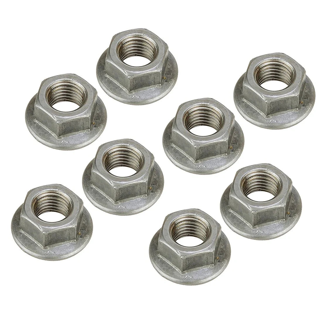 8 x M10 x 1.25 Stainless Steel Hex Flange Nuts