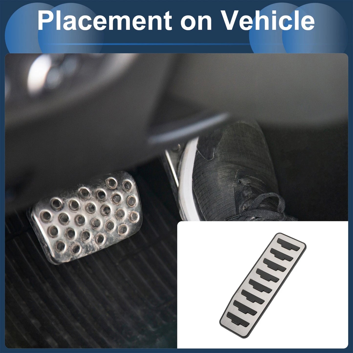 Footrest Pedals Cover for Land Rover Range Rover Evoque (2012–2019) Silver Tone