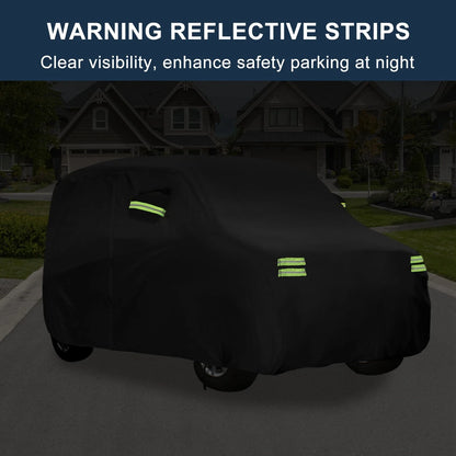 Waterproof Car Cover for Honda N-BOX, Inner Cotton, Black, 350x148x165cm