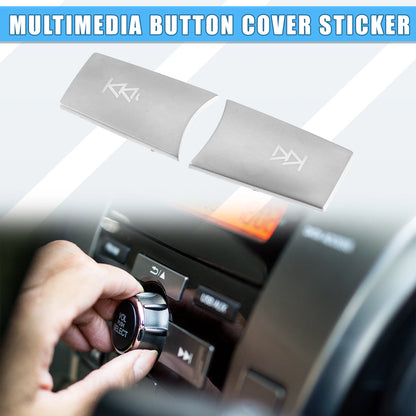 Set of 2 Multimedia Radio Button Cover Stickers for Mercedes-Benz