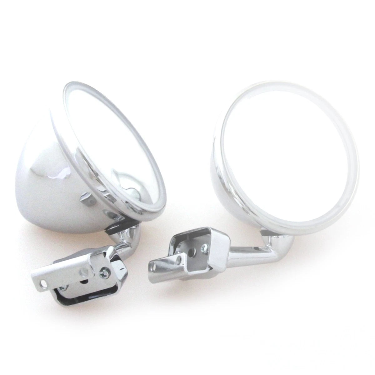 Set of 2 Chrome Door Convex Mirrors