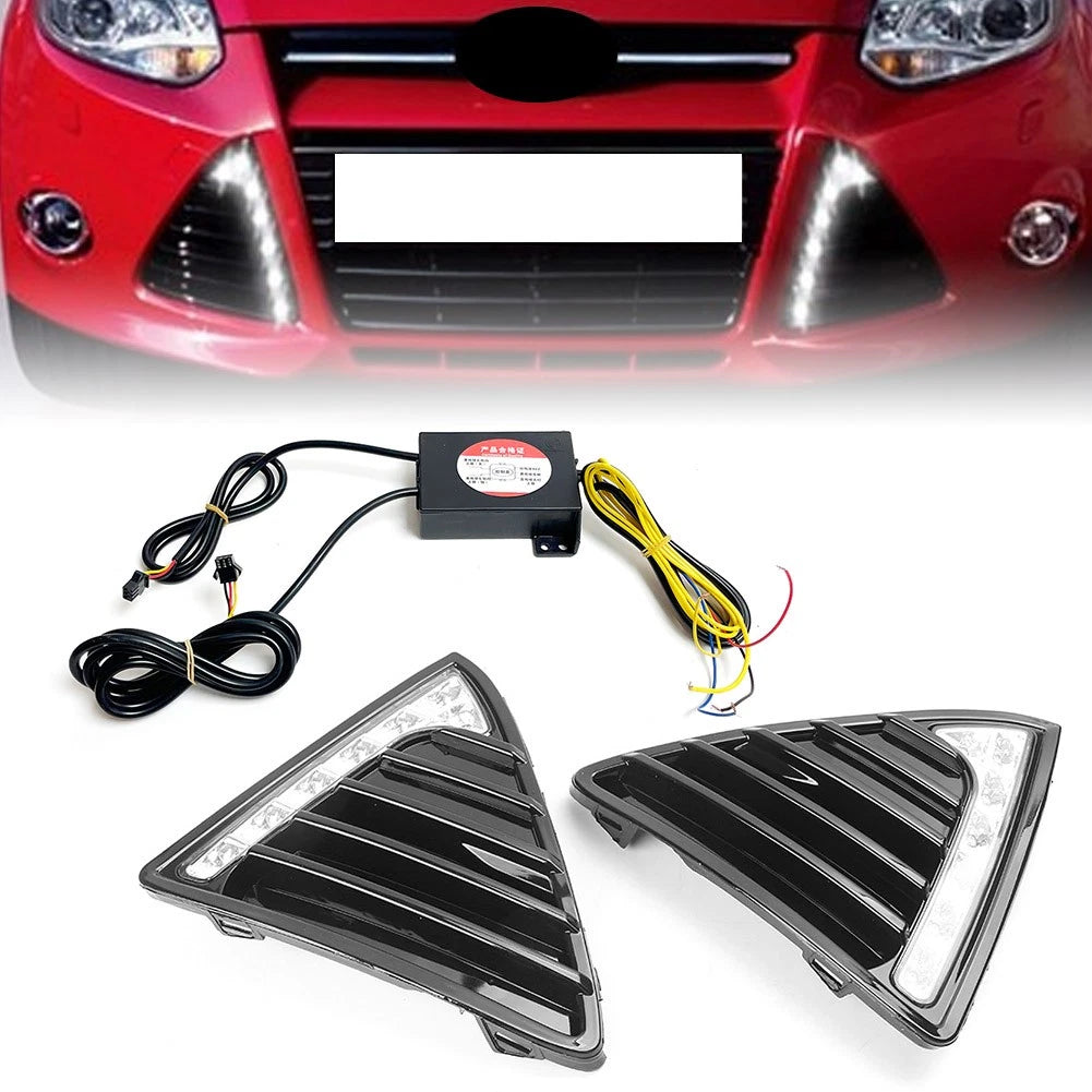DRL LED Daytime Running Light for Ford Focus (2012–2014) w/ Turn Signal