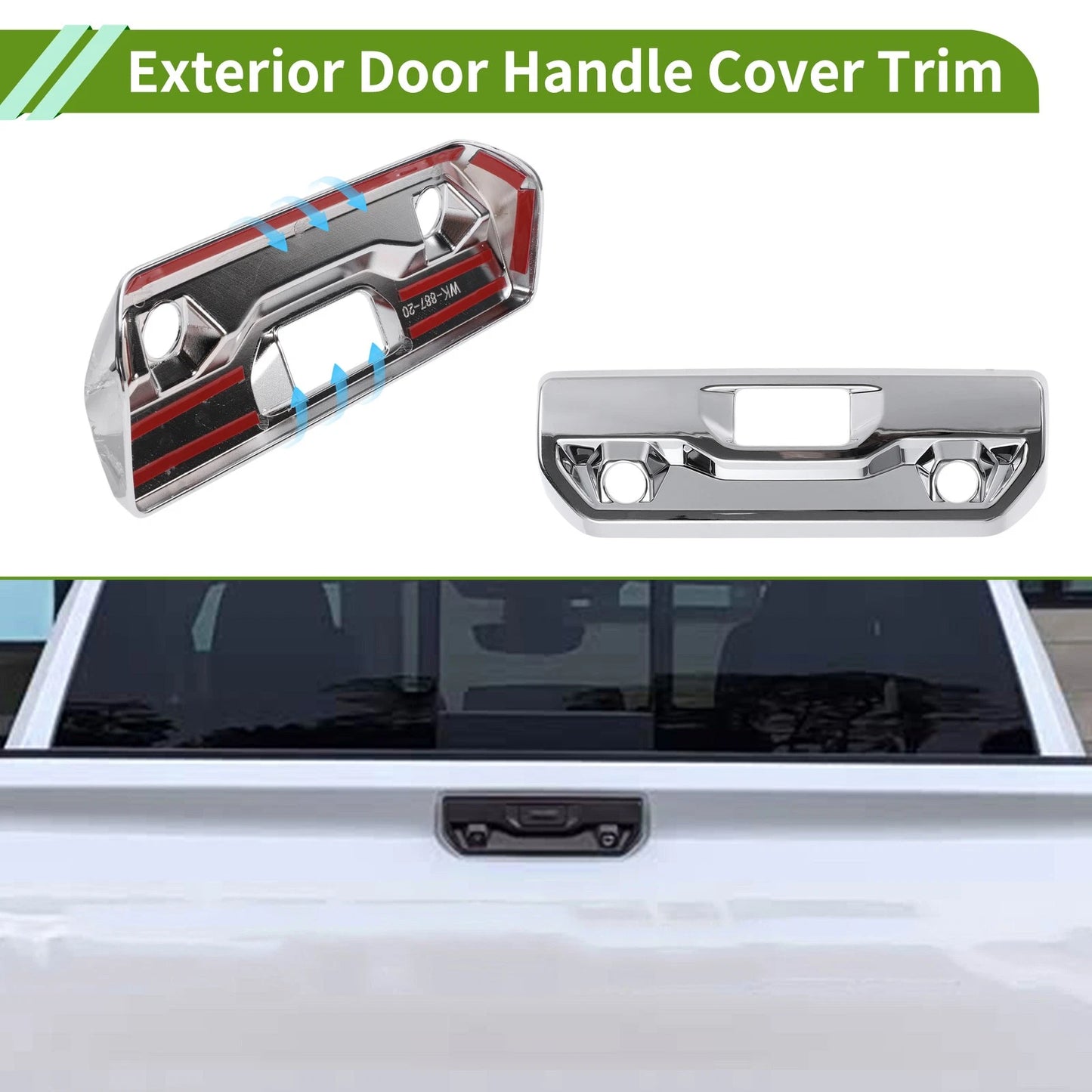 Exterior Door Handle Cover Trim for Chevrolet Silverado 1500 (2019–2024)
