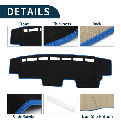 Dashboard Cover Mat for Honda N-Van JJ1 JJ2 (All Years) - Black Blue