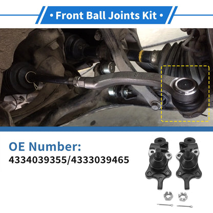 2X Front Lower Ball Joints for Toyota 4Runner (1996–2002) No. 43340-39355/43330-39465