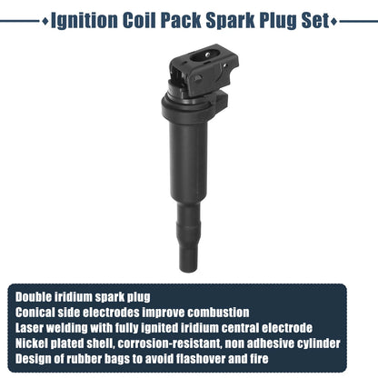 Ignition Coils and Spark Plugs Set for BMW 3.0L