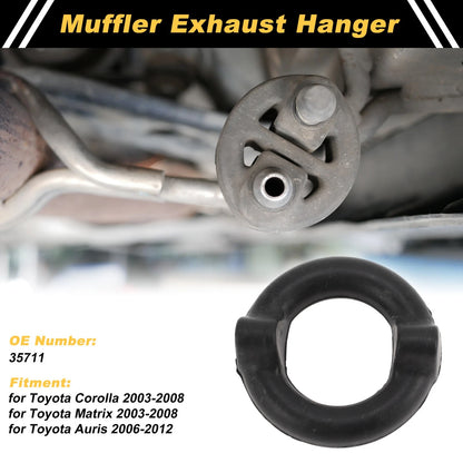 Muffler Exhaust Hanger for Toyota Corolla (2003–2008) No. 35711 Black 1 Pc