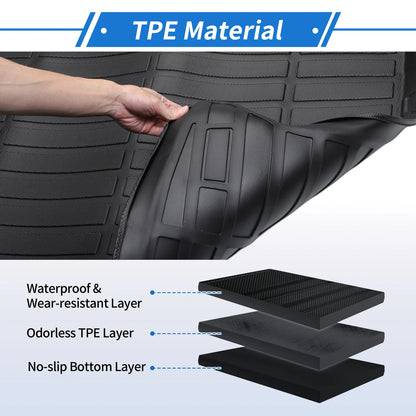 Cargo Liner Rear Trunk Mat for Mercedes Benz GLE 2020-2024 SUV 5 Seat Black