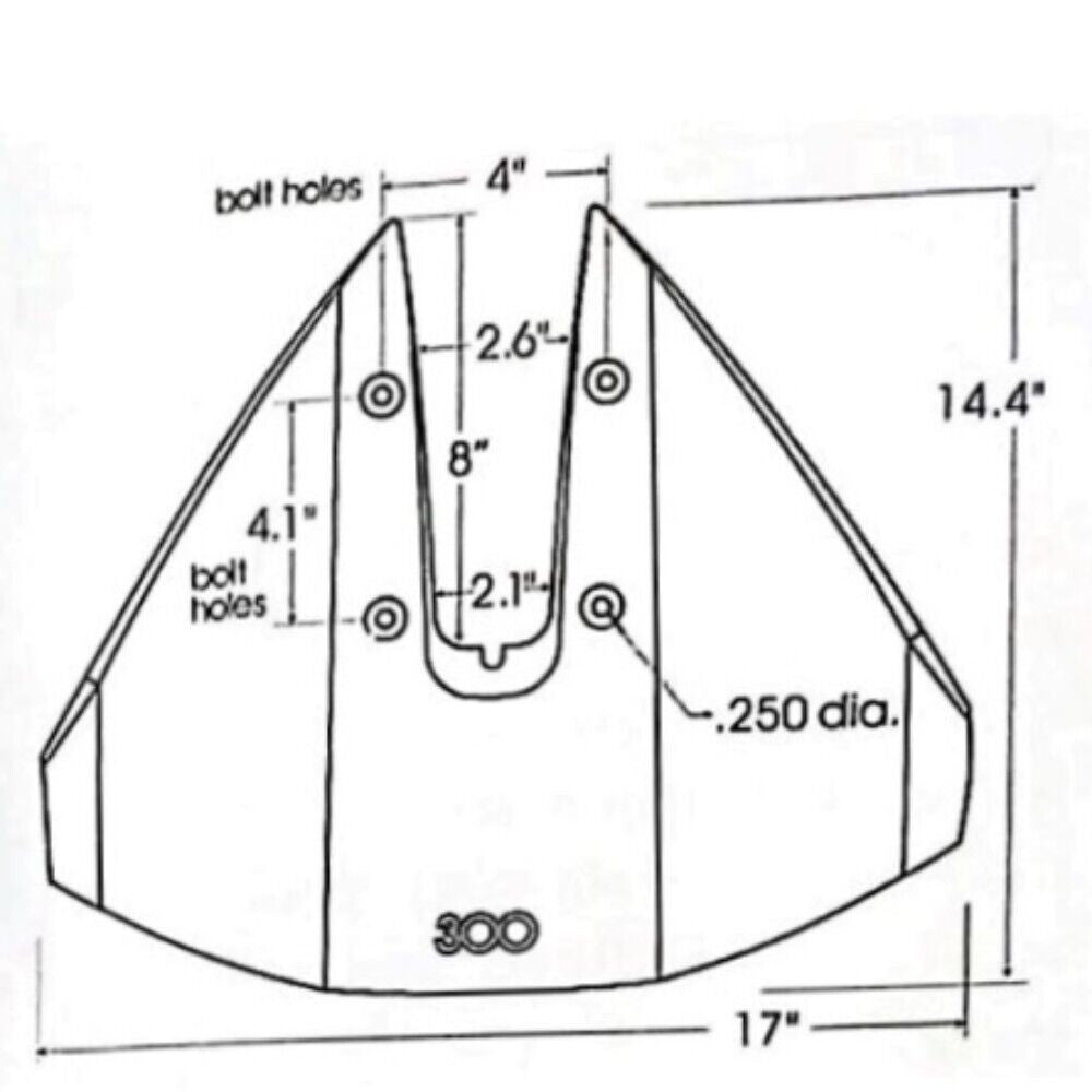 Sport 300 Black Hydrofoil for Outboard Sterndrive Engines (40-350 HP)