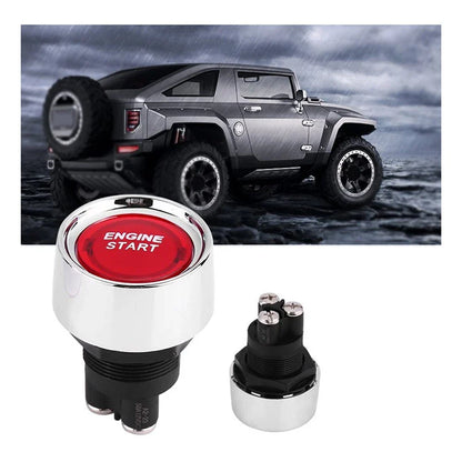 Red Illuminated Engine Start Push Button Switch for Universal DC12-24V