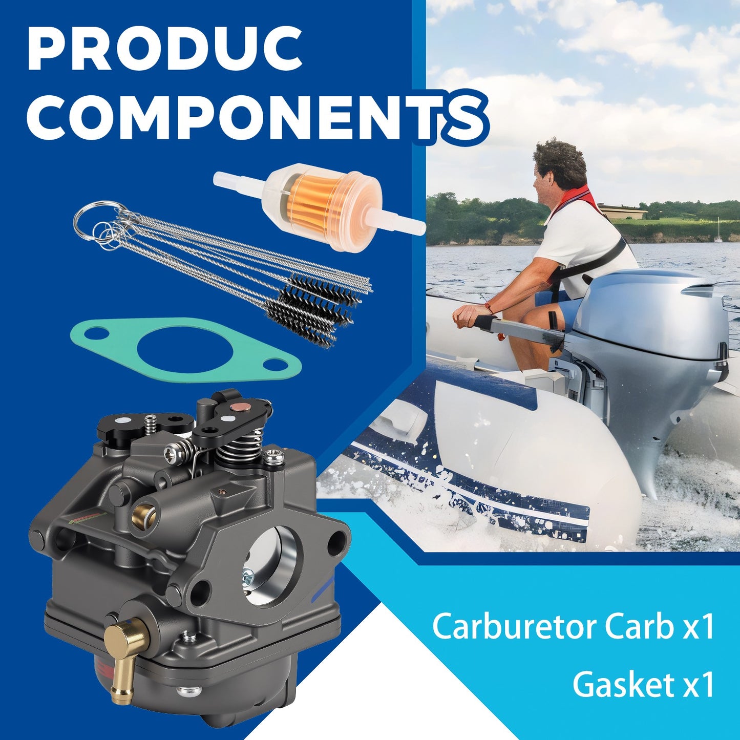 Carburetor for Honda BF8 Outboard (1990–1999)