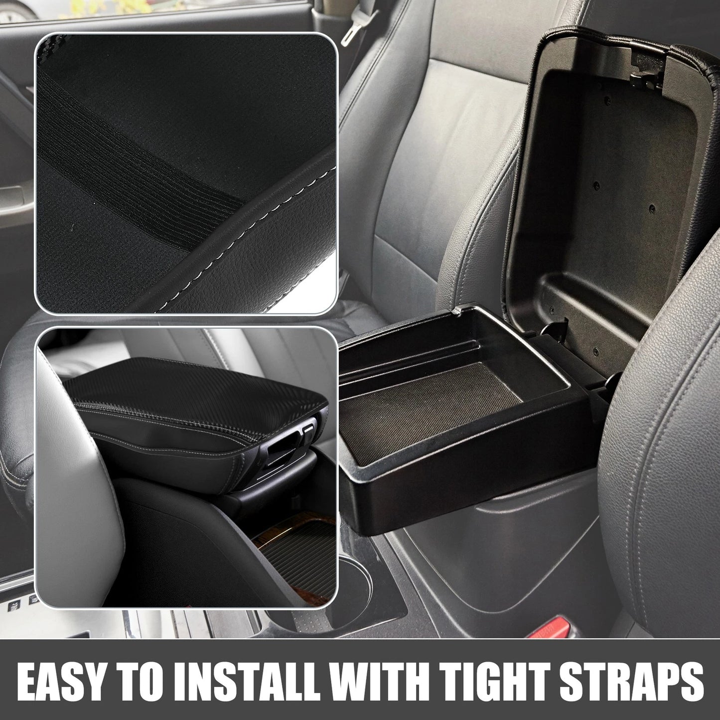 Center Console Pad for Ford Bronco Sport (2021–2023) Carbon Fiber Pattern