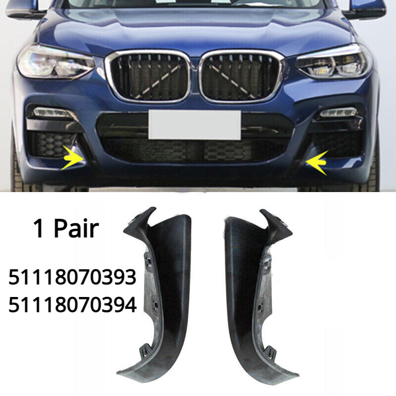 Set of 2 Front Bumper Side Grille Trim for BMW X3 X4 (2018–2021)