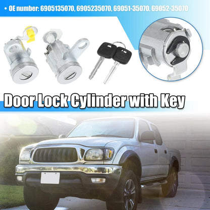 1 Pair Door Lock Cylinder Set w/ 2 Keys for Toyota Tacoma (1995–2004) DL107 DL108R