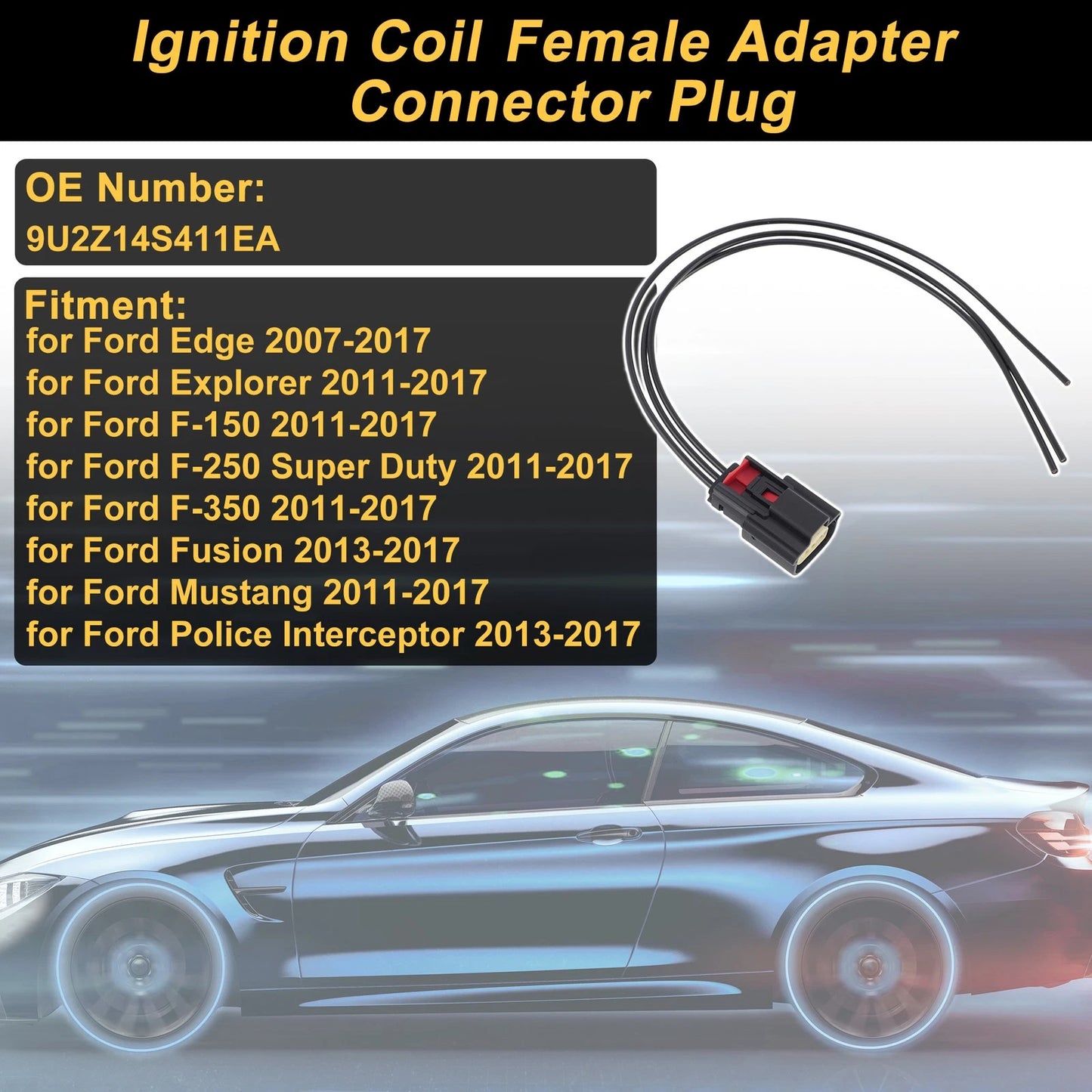 3 Pin Ignition Coil for Ford Edge (2007–2017) No. 9U2Z14S411EA