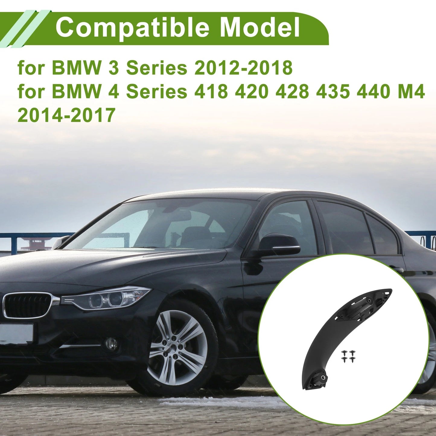 Door Panel Handle Pull Trim Cover for BMW 3 Series (2012–2018) No. 51427281466
