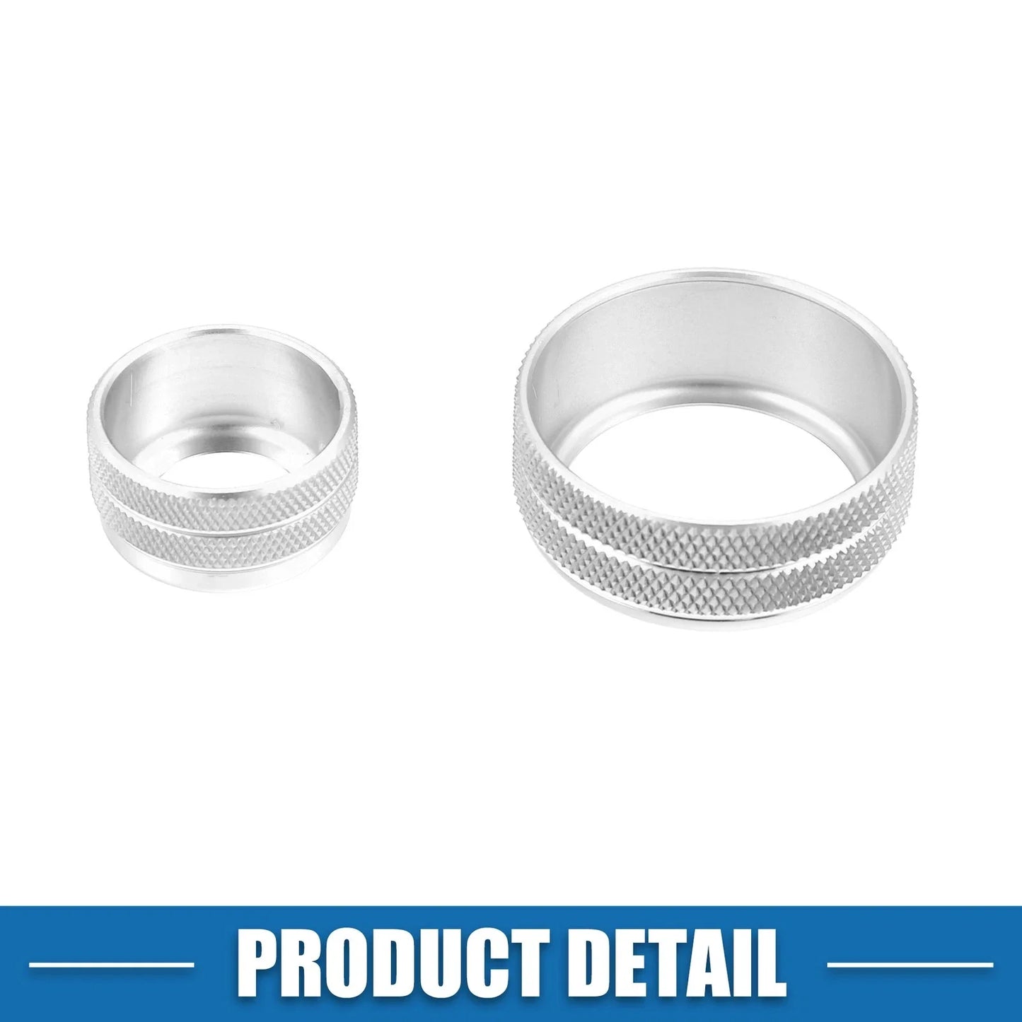 3 x Knob Cover for BMW F20 F22 F30 (2011-2019) Silver Tone