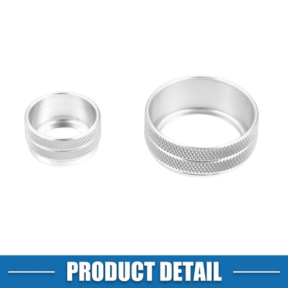 3 x Knob Cover for BMW F20 F22 F30 (2011-2019) Silver Tone
