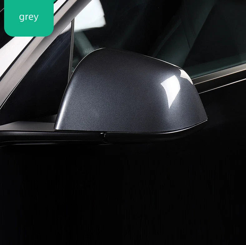 Grey Replacement Side Mirror Rearview Cover Cap for Tesla Model Y (2021–2023)