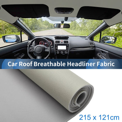 Mesh Fabric Headliner for Car Roof Repair 85"x48" Light Gray