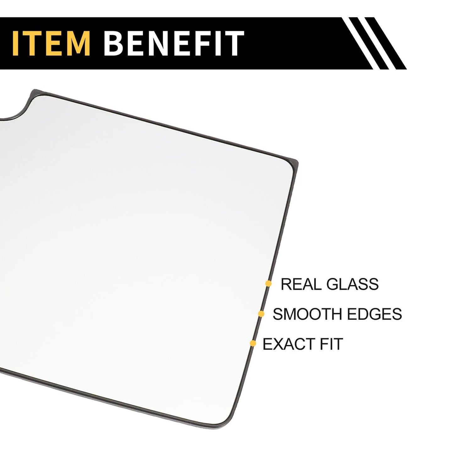 Heated Right Side Mirror Glass for GMC Sierra 2500 3500 HD (2015–2017)