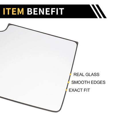 Heated Right Side Mirror Glass for GMC Sierra 2500 3500 HD (2015–2017)