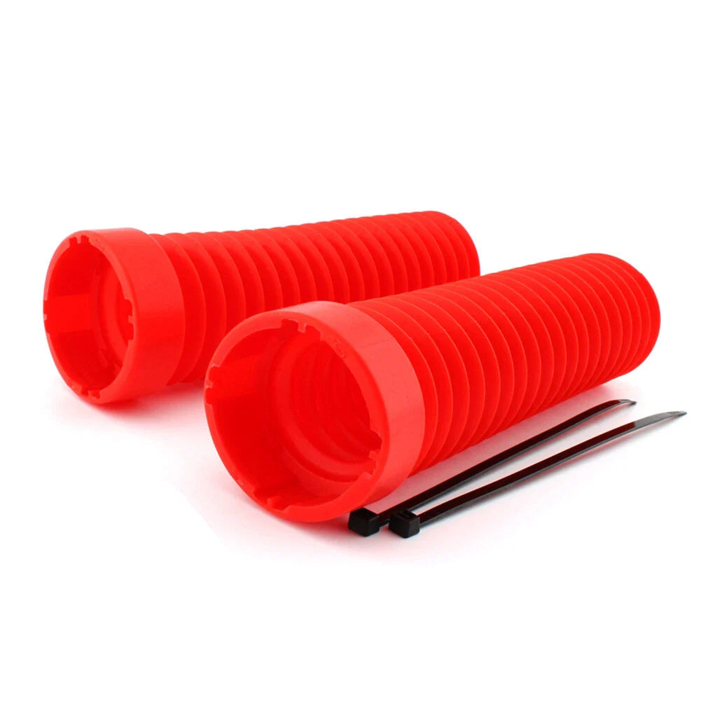 Red Plastic Front Fork Shock Boots for Honda ATC 250R (1983-1986)