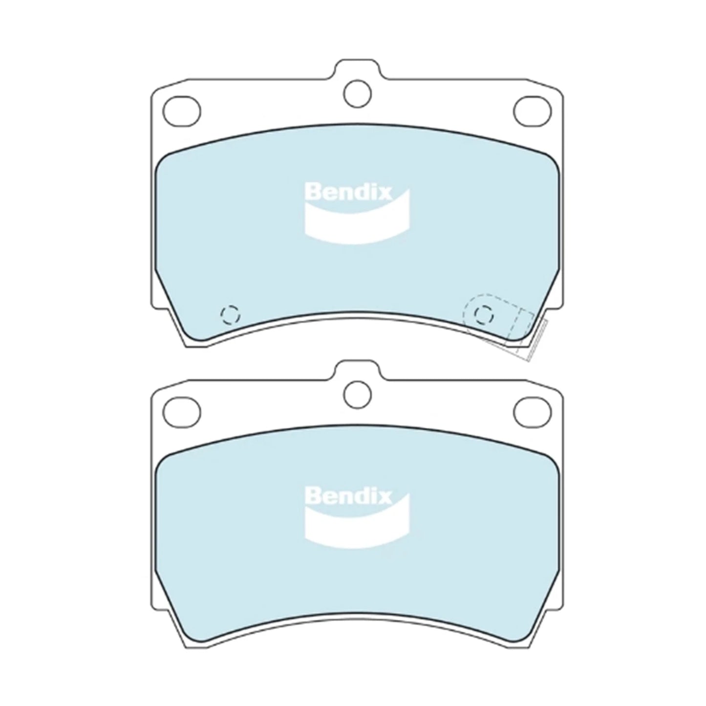 Set of 4 Bendix Front Disc Brake Pads for Mazda 121 (1990–2002)
