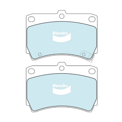 Set of 4 Bendix Front Disc Brake Pads for Mazda 121 (1990–2002)