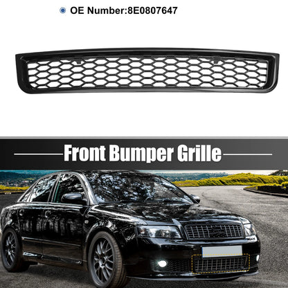Front Bumper Grille for Audi A4 B6 Sedan (2002–2005) No. 8E0807647 Black Plastic