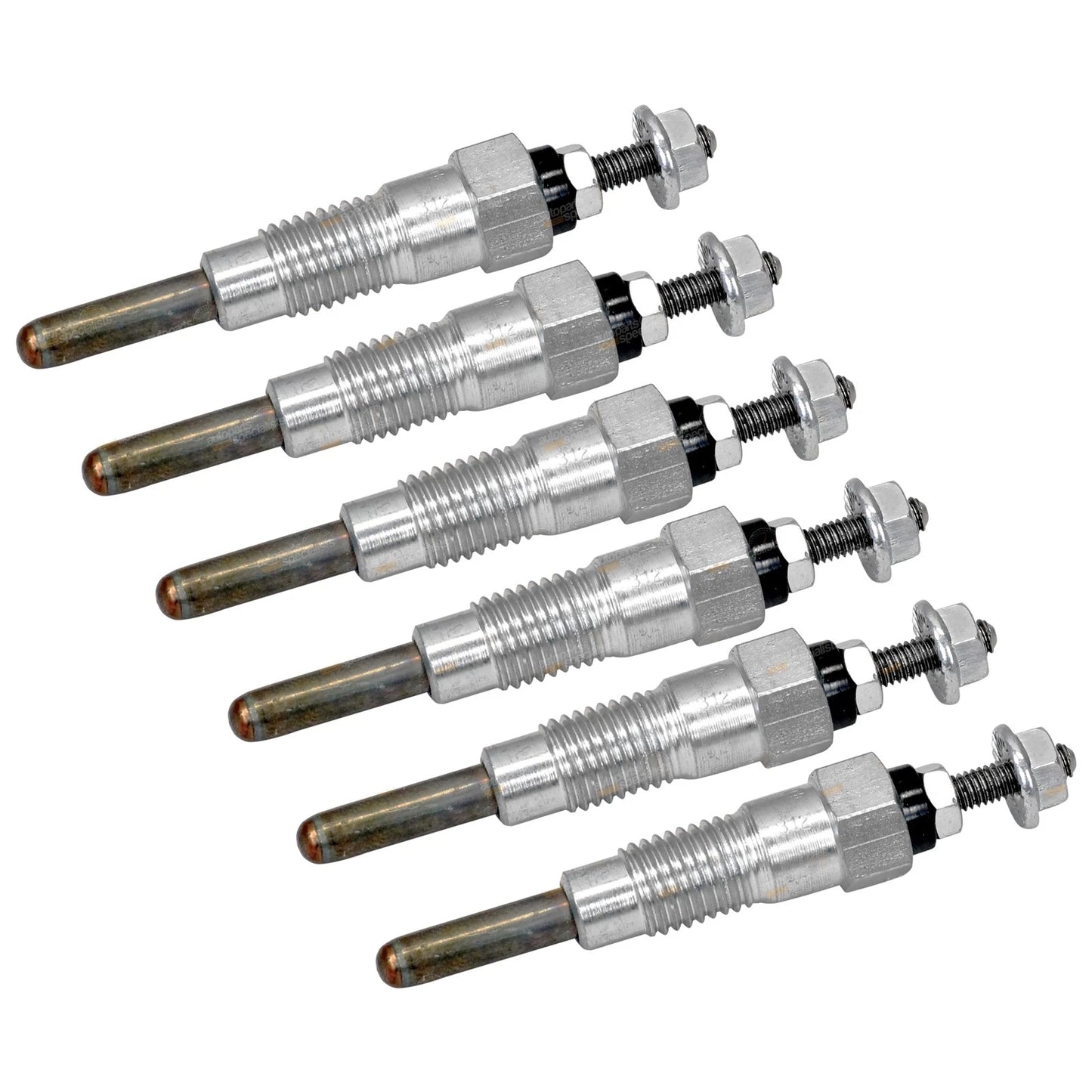 Set of 6 Glow Plugs for Nissan Patrol MQ MK (1979–1989) Diesel SD33 SD33T