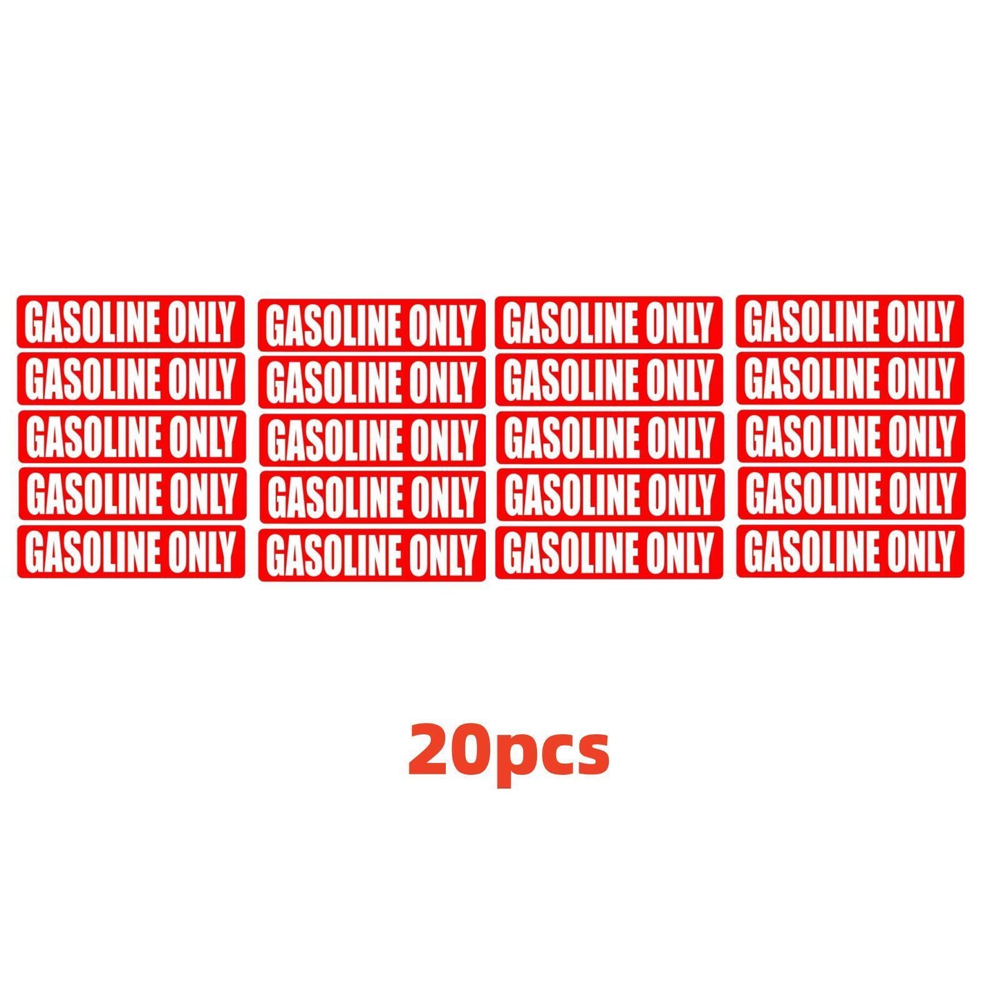 20x Gasoline Fuel Only Sticker for Gas Tank Decal