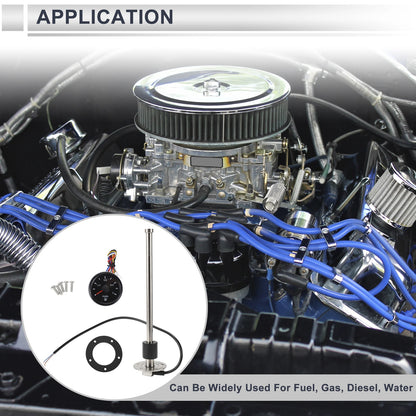 Fuel Sending Unit and Gauge Kit 240-33 Ohm for Boat Truck Vehicle